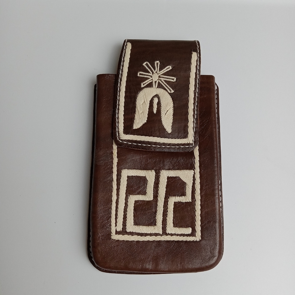 WESTERN LEATHER CELL PHONE CASE, FUNDA VAQUERA DE CUERO‎ COWBOY RODEO PHONE CASE